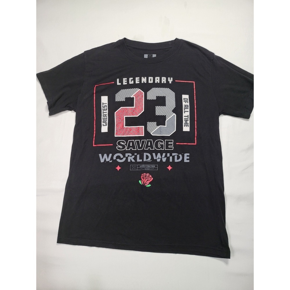 Hustle Gang Mens Legendary 23 Savage Worldwide Graphic T-Shirt Black Medium
